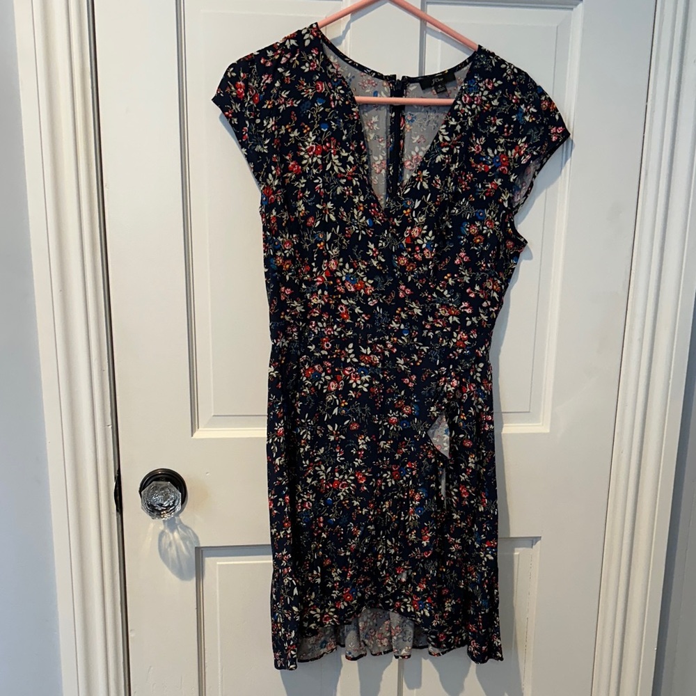 J. Crew Navy Floral Mini Dress